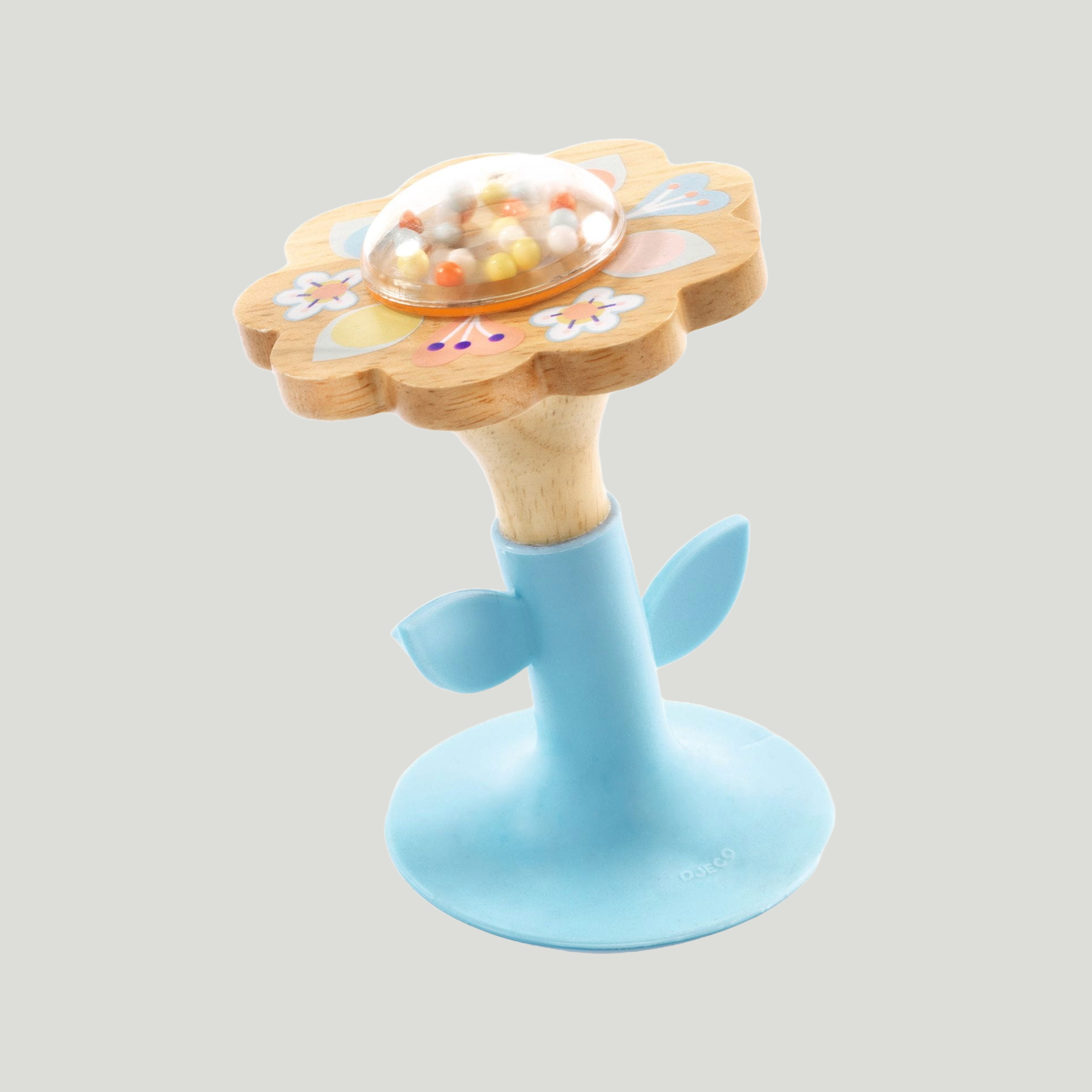 Djeco Grzechotka BabySwipi Kwiatek z Przyssawką +3m