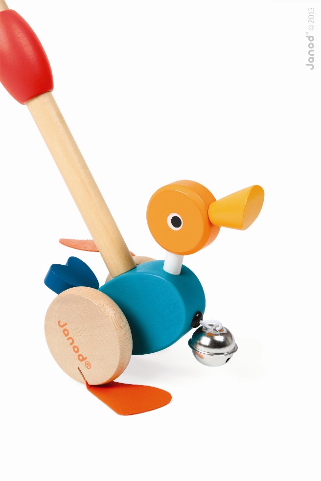 Janod Kaczka Drewniana Pchacz 12m+