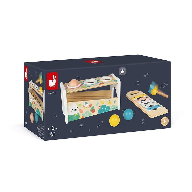 Janod Cymbałki z Kulodromem Pure 12m+