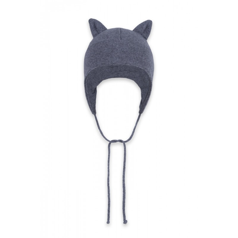 Effii Czapka Kaszmirowa z Uszkami L Grafitowa 1+