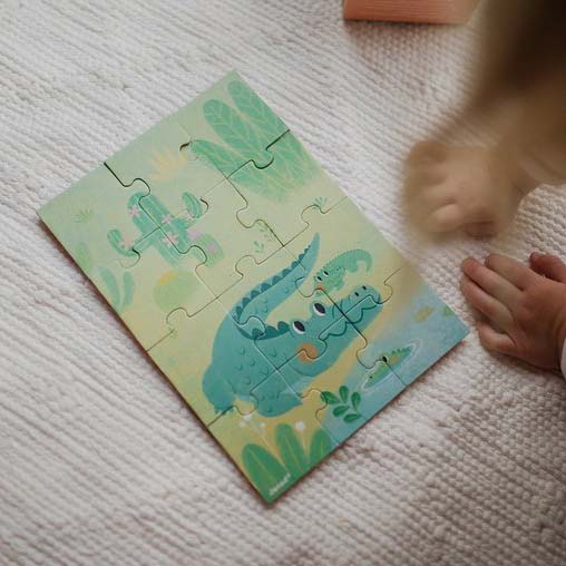 Janod Mini Puzzle Zwierzątka 12 el. 2+