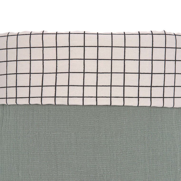 Lassig Muślinowe kosze do przechowywania 3 szt Cozy Home szarozielone