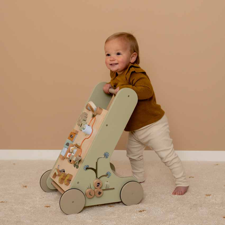 Little Dutch, Drewniany pchacz chodzik edukacyjny Little Goose