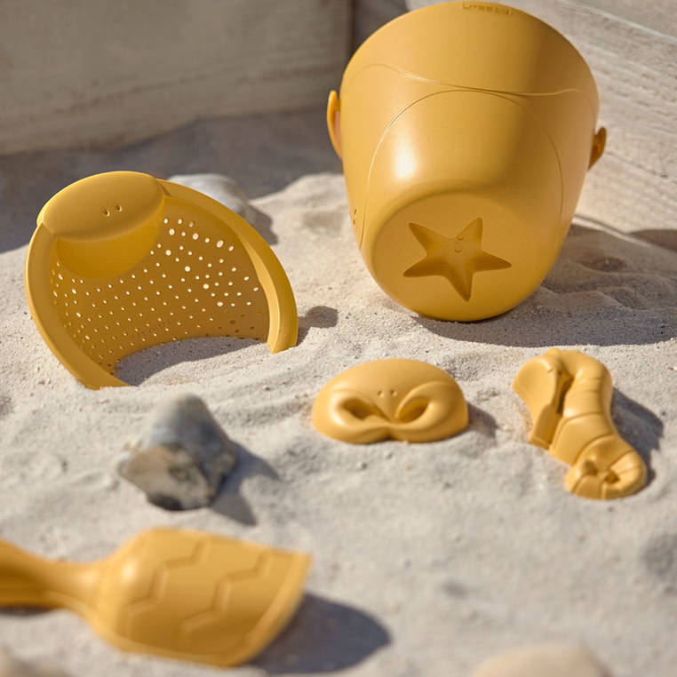 Lassig, Zestaw zabawek do piaskownicy 5 - częściowy  Żółty