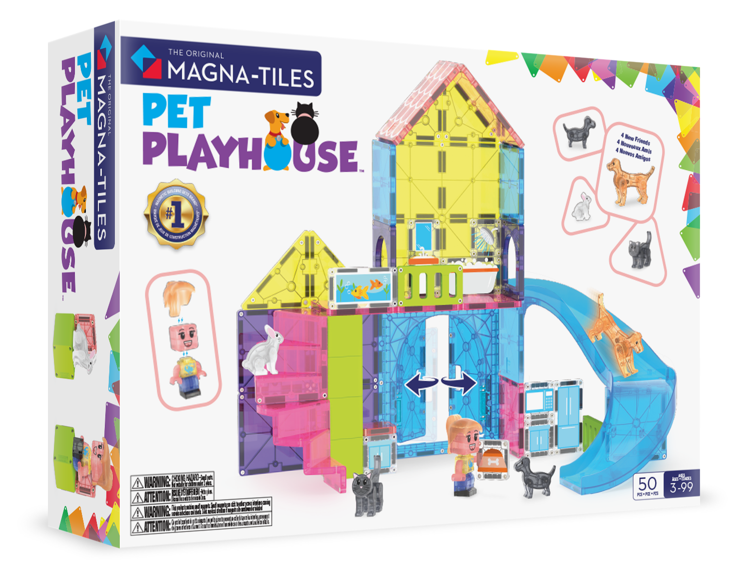 MAGNA-TILES Klocki Magnetyczne Pet Playhouse 50 el. 3+