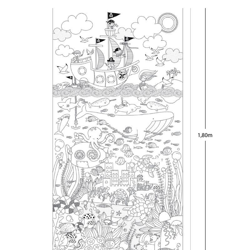 Apli Kids Gigantyczny plakat do kolorowania Morska przygoda