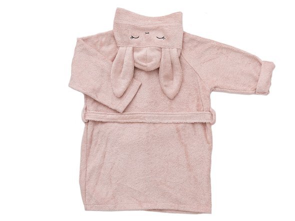 Bamboom Szlafrok Bambusowy Różowy z Kapturkiem 2-4 lata