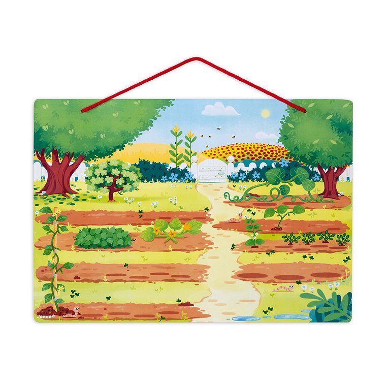 Janod Magnetyczna układanka Mój magiczny ogród 70 magnesów 3+