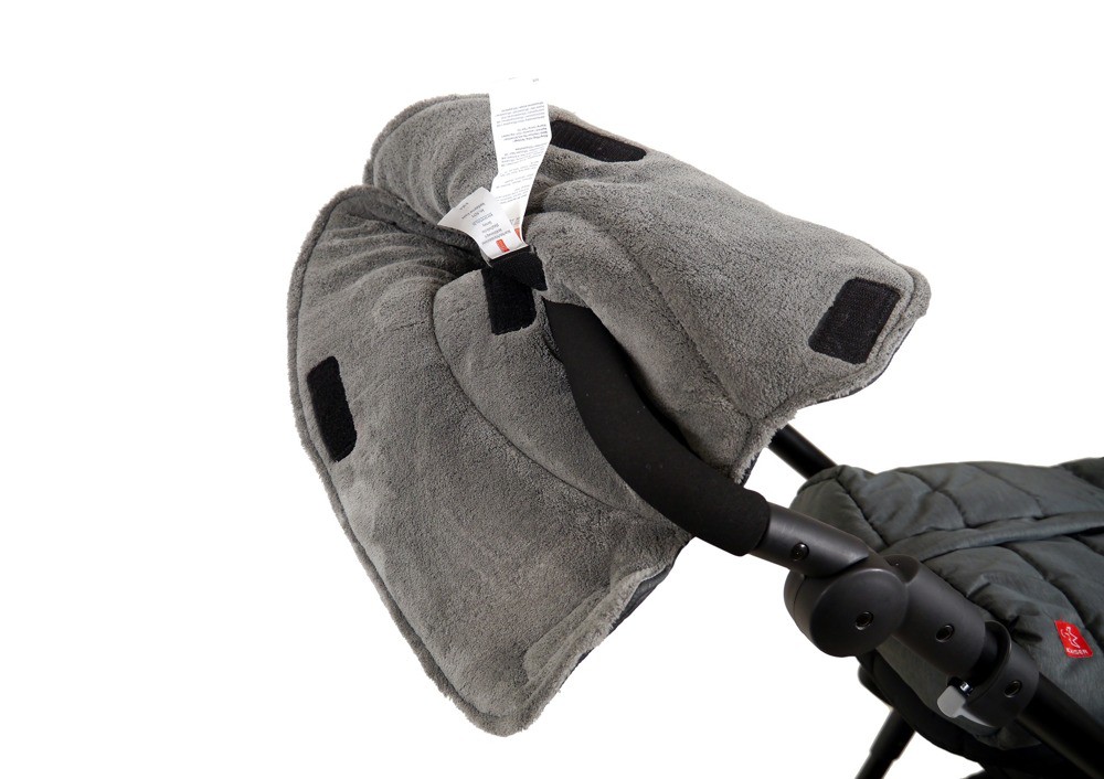 Kaiser Mufki do wózka ALASKA MELANGE ciemnoszare podwójne