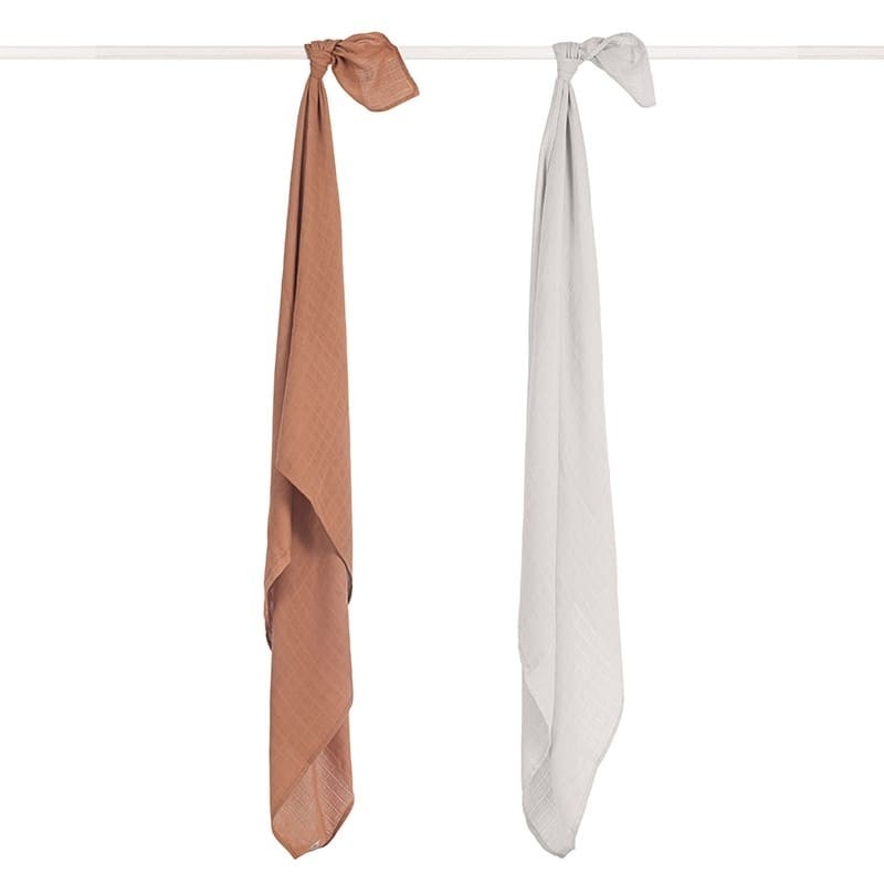 Jollein Otulacze Bambusowe 2 szt. Caramel 115x115 cm