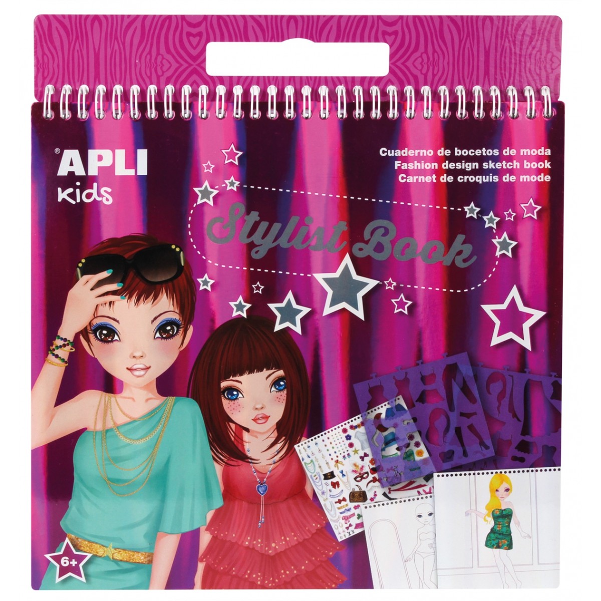 Apli Kids Książka do projektowania mody 4+ | Zestaw kreatywny