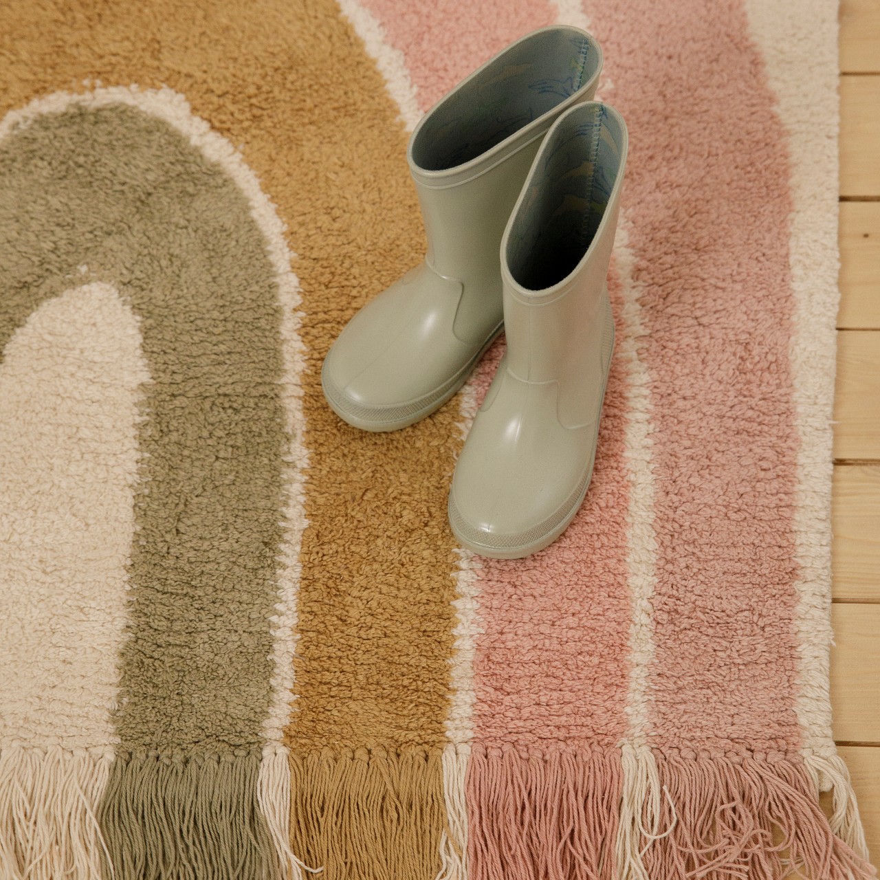 Little Dutch Dywan Tęczowy 130x90 cm Bawełna Oeko-Tex