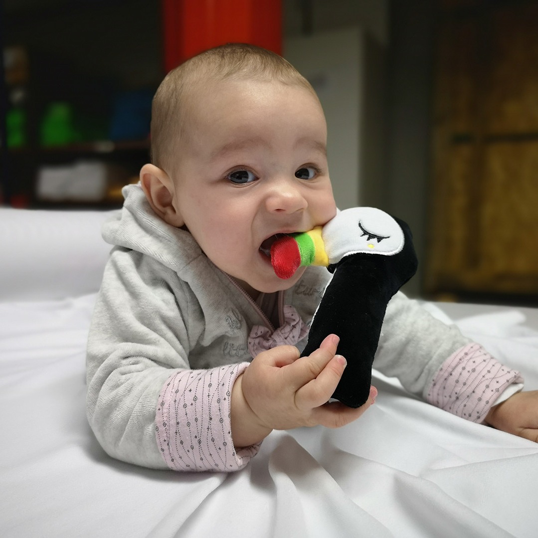 Mom's Care Tukado Piszczałka Kontrastowa 0+ | Zabawka sensoryczna