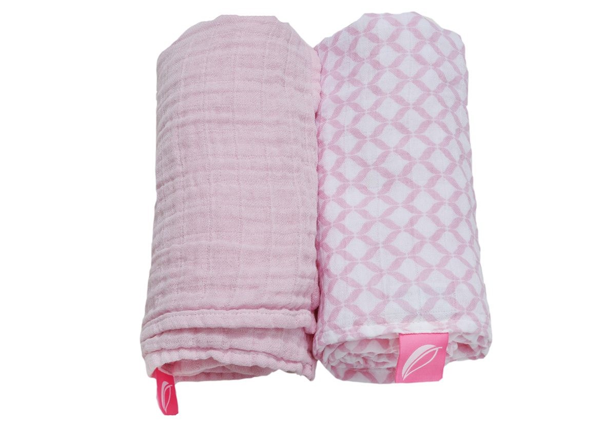 Motherhood Otulacze Muślinowe 85x110 cm 2szt. Różowy 0+