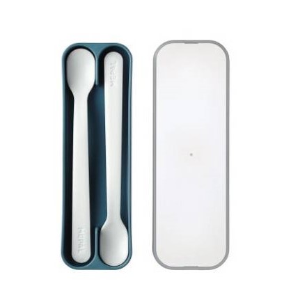 Little Dutch Sztućce Drewniane 3el. Pastel Blue 12m+