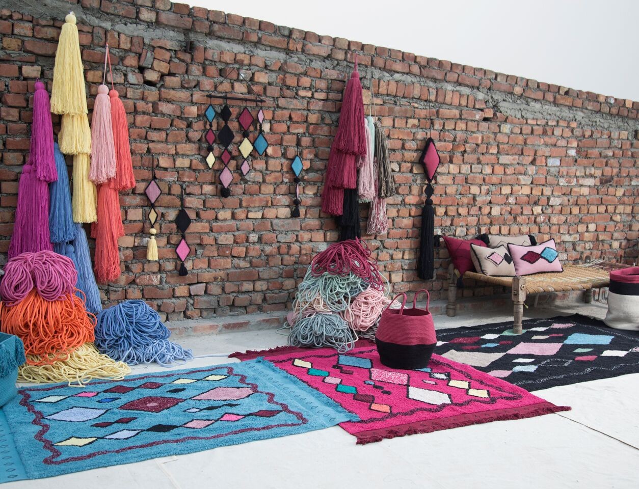 Lorena Canals Kosz ZOCO BLACK/AUBERGINE 35x30cm