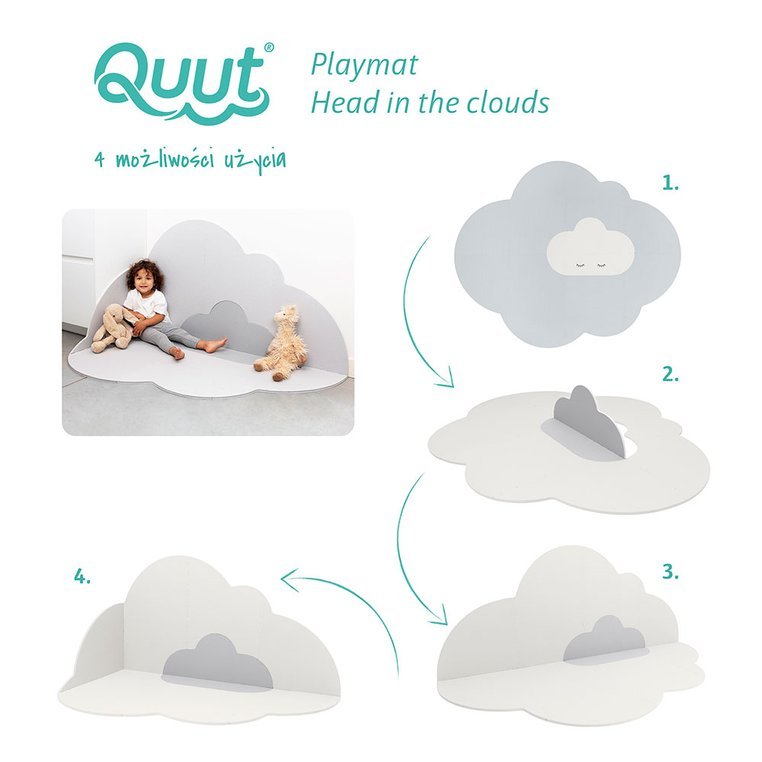 Quut Mata Piankowa Chmurka Playmat Pearl Grey 0+
