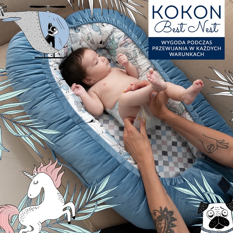 La Millou Kokon Velvet Cute Birds French Lavender 0+