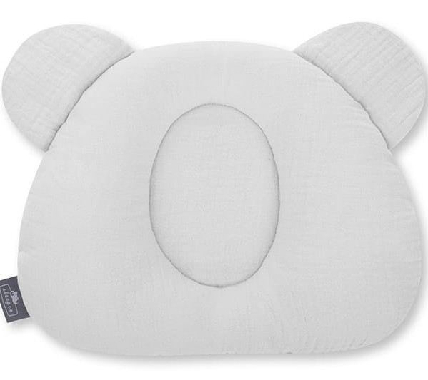 Sleepee, Poduszka muślinowa z wgłębieniem na główkę  Grey