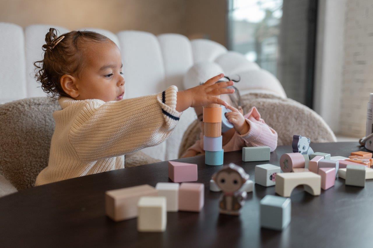 Joueco Drewniane Klocki The Wildies Family 50 el. 12m+