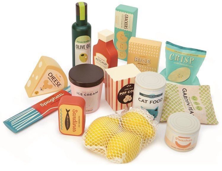 Tender Leaf Toys Drewniane artykuły spożywcze 14 elementów 3+