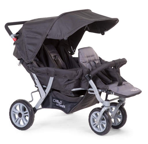 Childhome Triplette Wózek 3-osobowy Antracyt