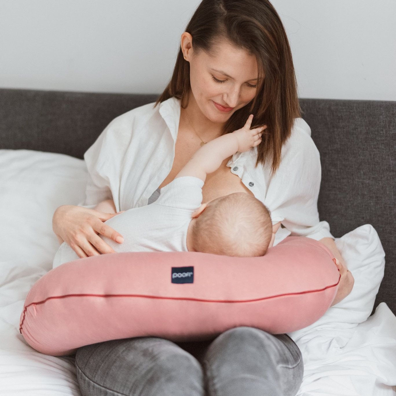 Poofi Poduszka do karmienia Organic - herbaciana róża 0+