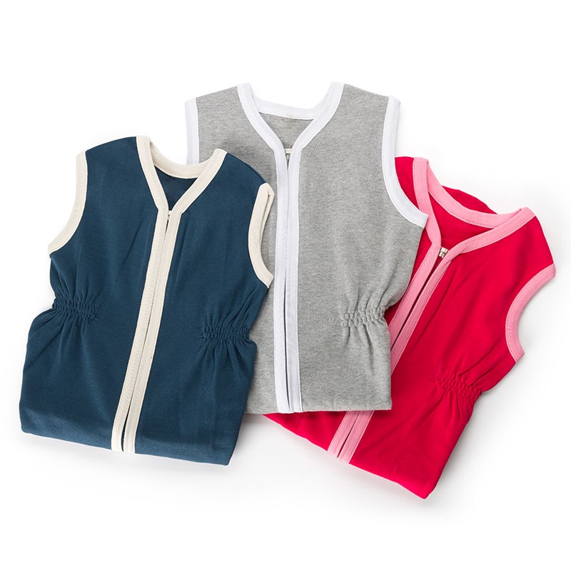 With a touch of Rose, Śpiworek organiczny z krótkim rękawem navy 70cm