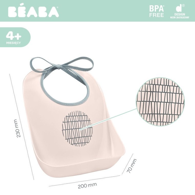 Beaba Śliniak Treningowy Kieszonka Różowy 4m+