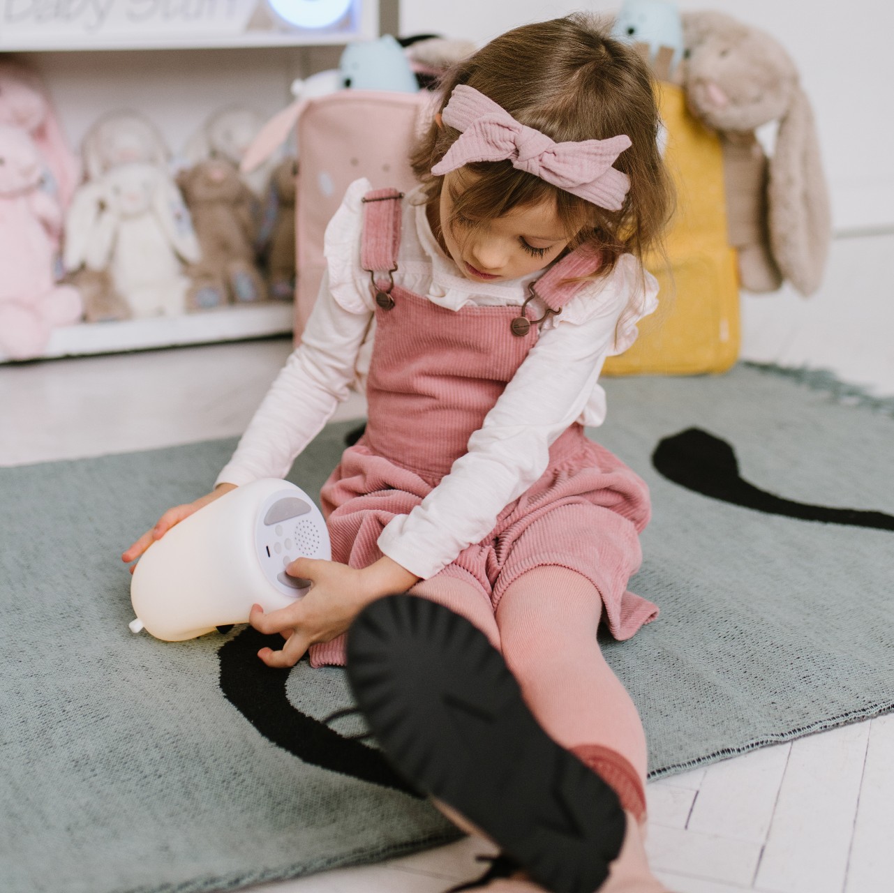 Rabbit&Friends, Lampka miś różowy z pilotem