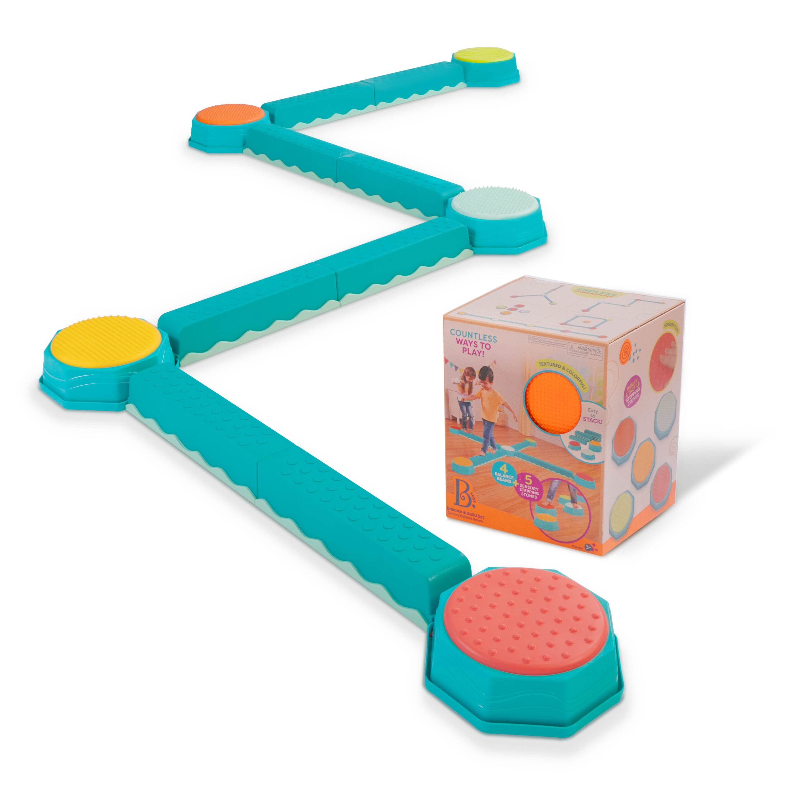 Balance & Build Set – Kombinacyjna Ścieżka Sensoryczna dla dzieci B.Toys
