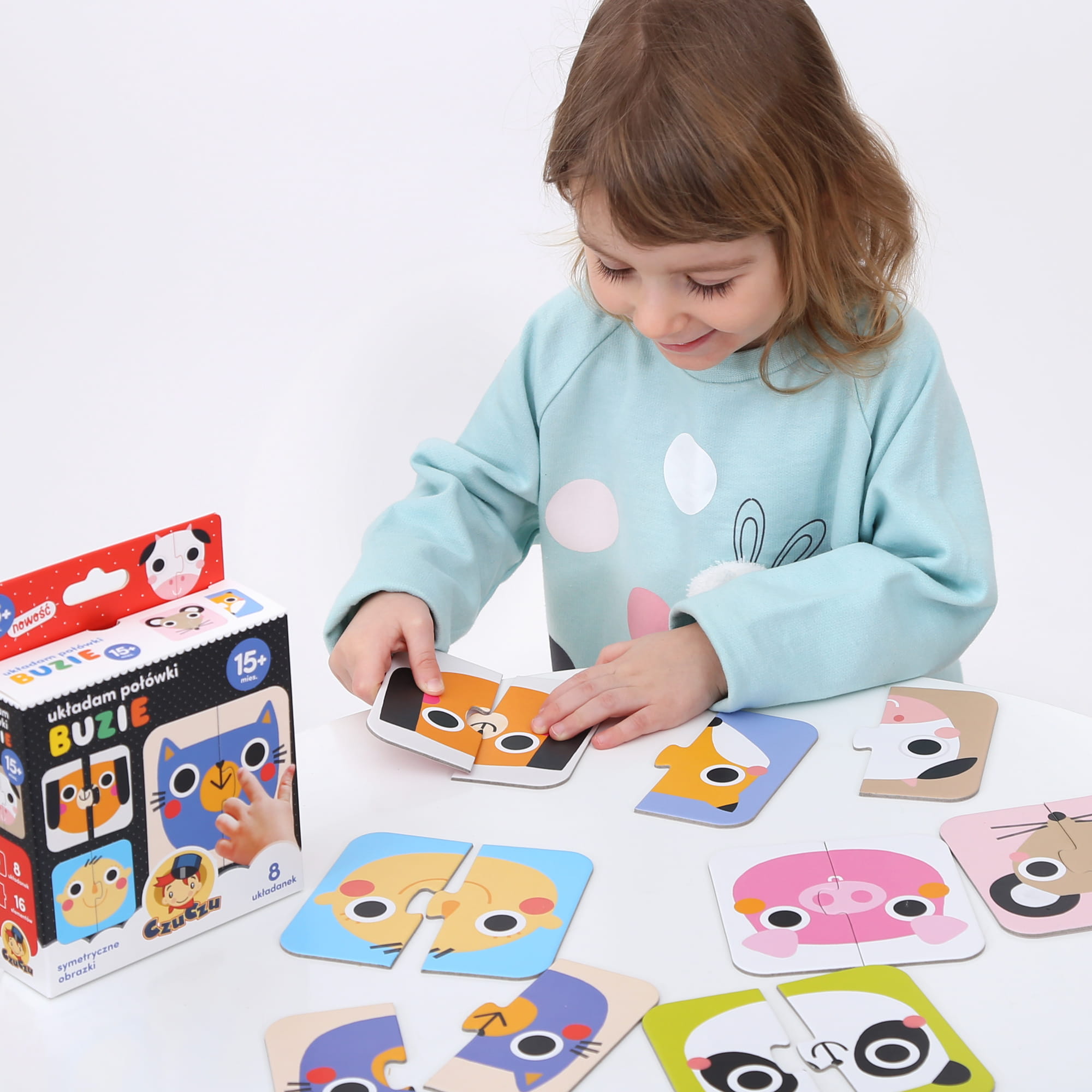 Czuczu Puzzle Układam połówki Buzie 15+ mies.