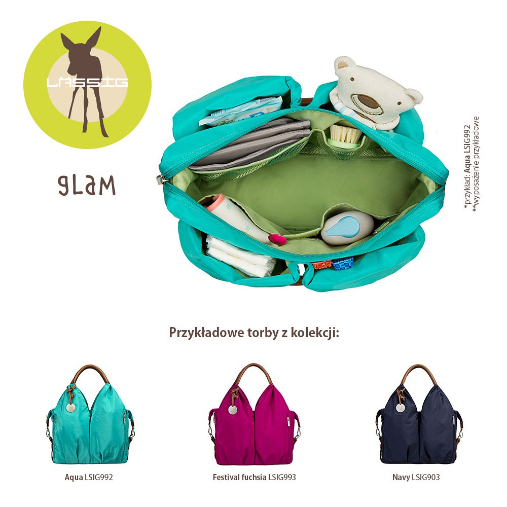 Lassig Torba dla Mamy Glam Label Signature Navy