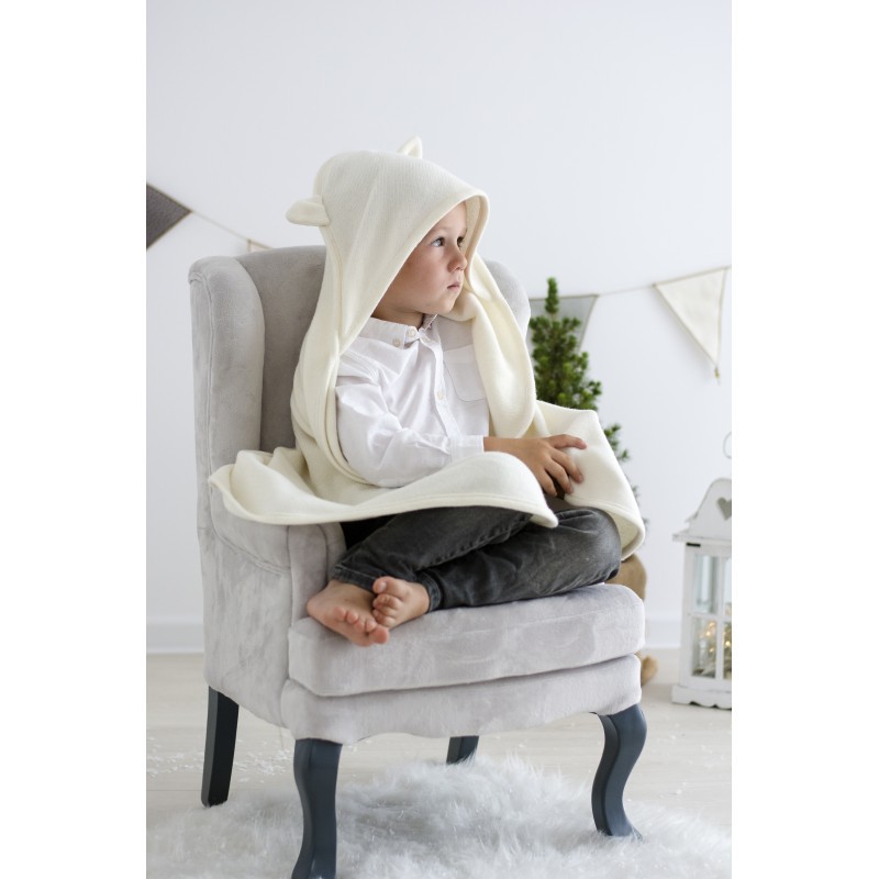 Effii, Kocyk kaszmirowy z uszkami ecru