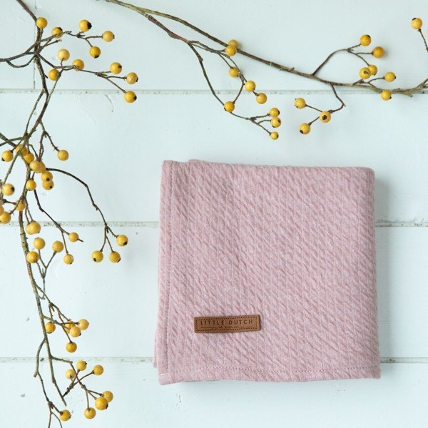 Little Dutch Śpiworek bawełniany Pure pink 110 cm