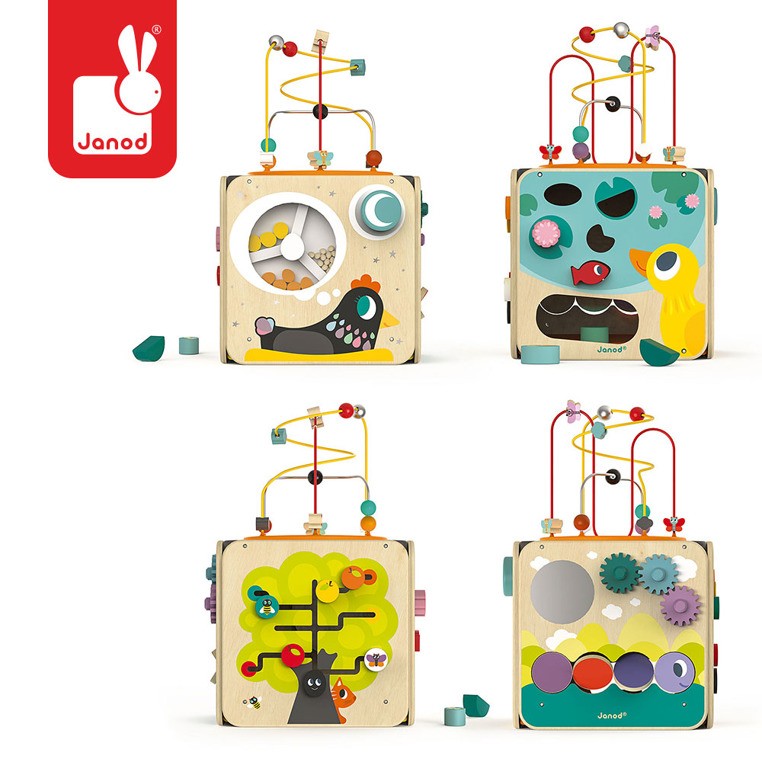 Janod Kostka Edukacyjna Wielofunkcyjna z Pętlą Duża 12m+