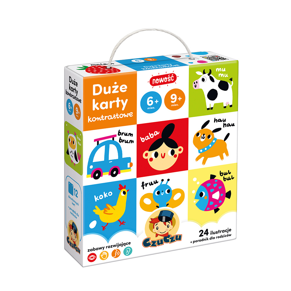CzuCzu Duże Karty Kontrastowe 6 mies.+ 9 mies.+