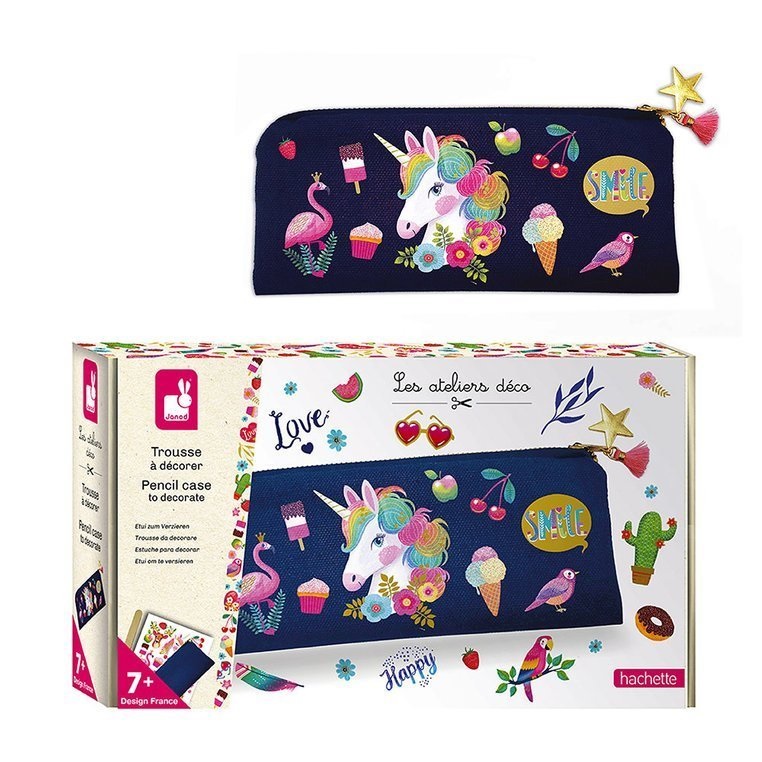 Janod Zestaw Kreatywny Piórnik do Ozdabiania 7+