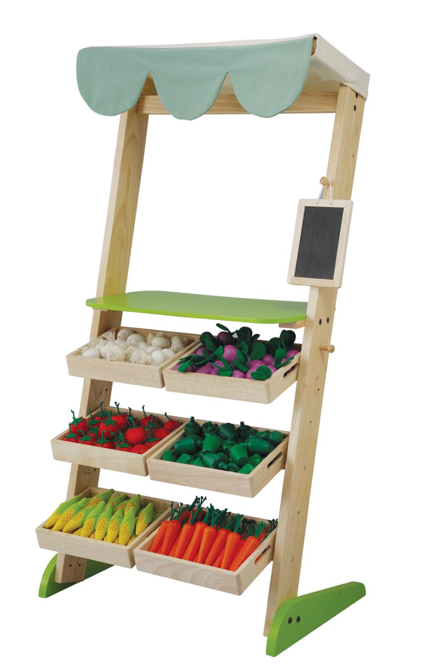 Plan Toys Stoisko Warzywne Drewniane 3+ | PS8134