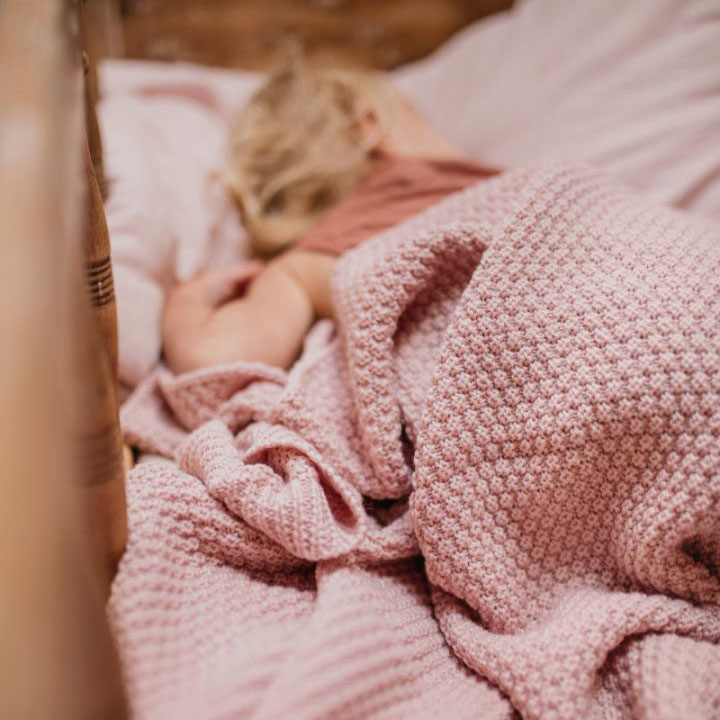 My Memi Kocyk Wełna Merino Powder Pink 0+