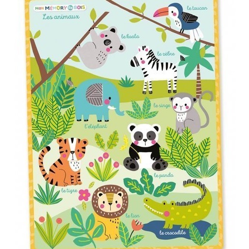 Auzou Drewniane Memory Zwierzęta 2+ | Edukacja