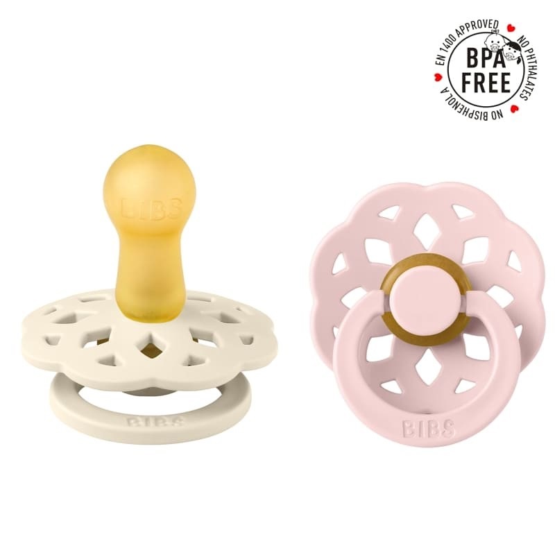 Smoczek BIBS Boheme 2-pack M Kauczuk Ivory/Blossom