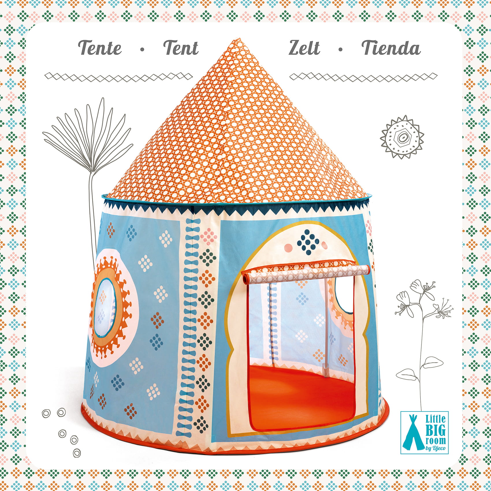 Djeco Namiot Orientalny 106x130cm - Zabawa w Kryjówce