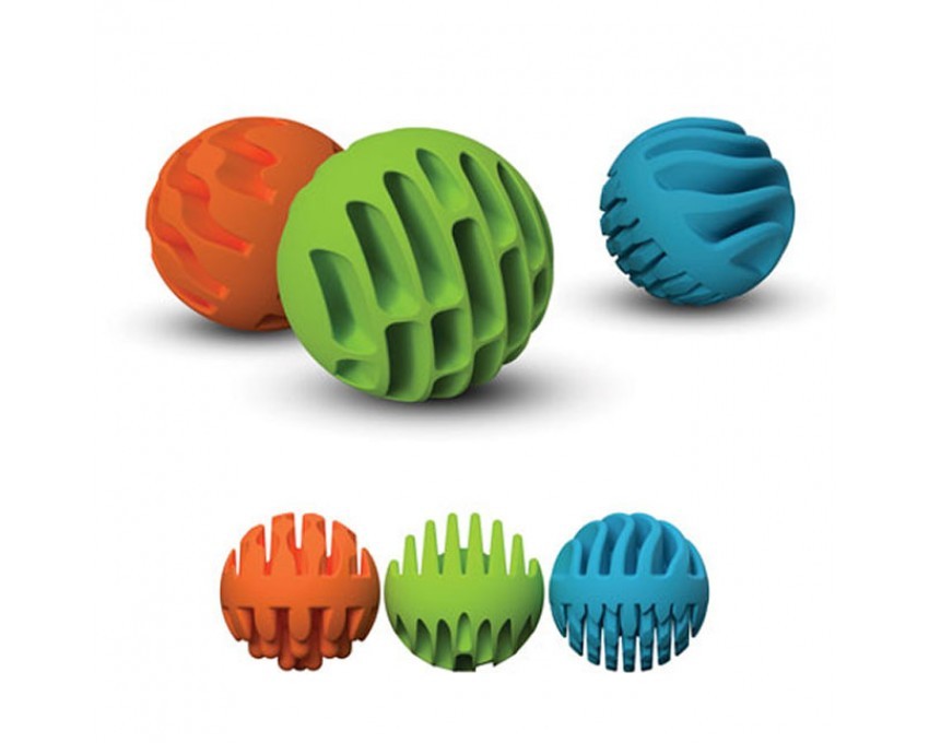 Fat Brain Toys Kule Sensoryczne 3 szt. 6m+