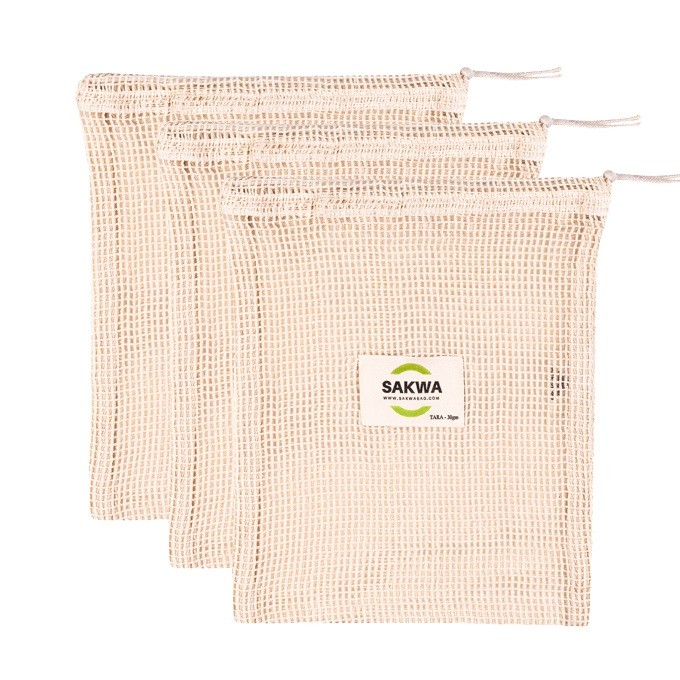 Sakwabag, Worki na zakupy zero waste, zestaw średni, 3 sztuki