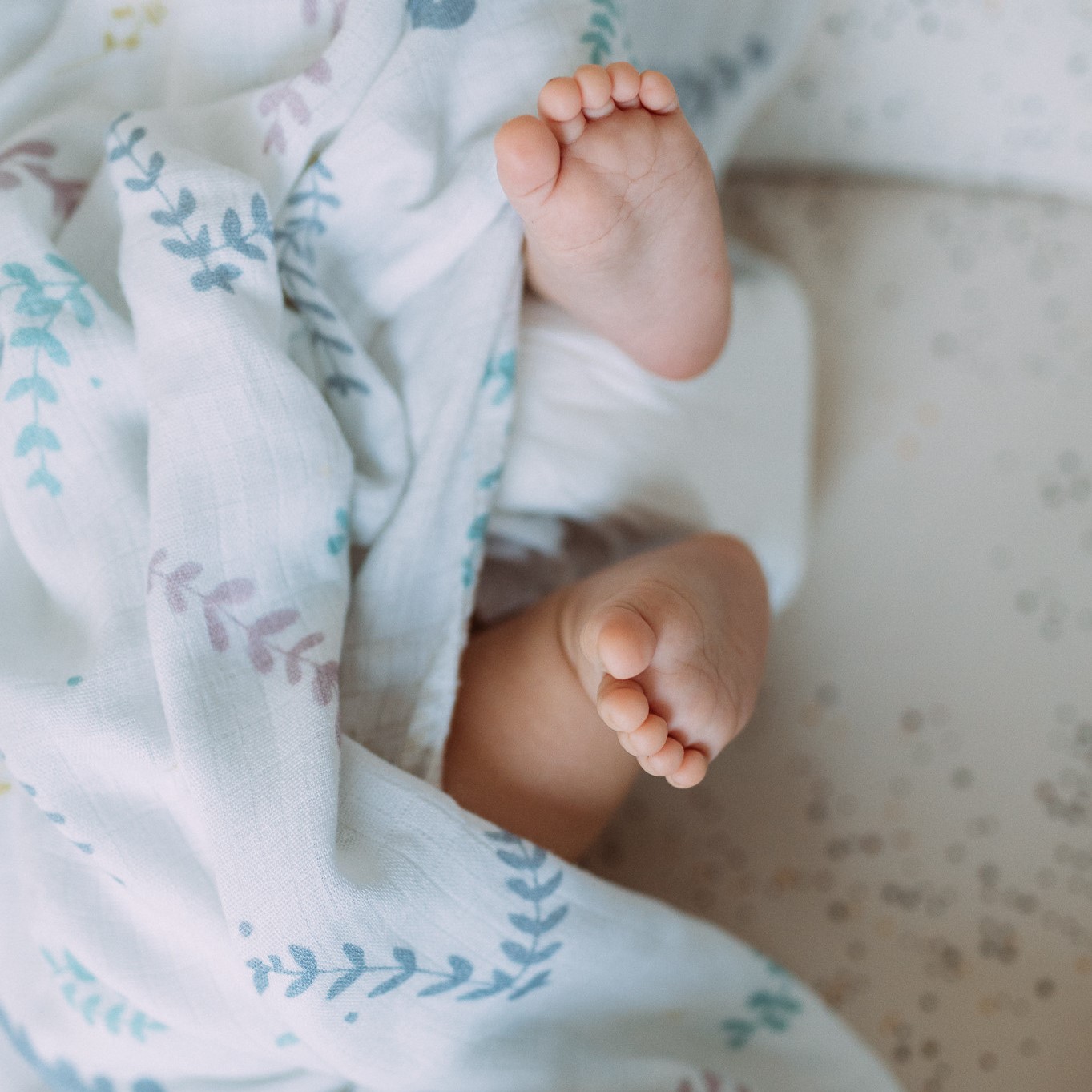 Pink no more Pieluszki Plants&Small Hearts 100% Bawełna 0+