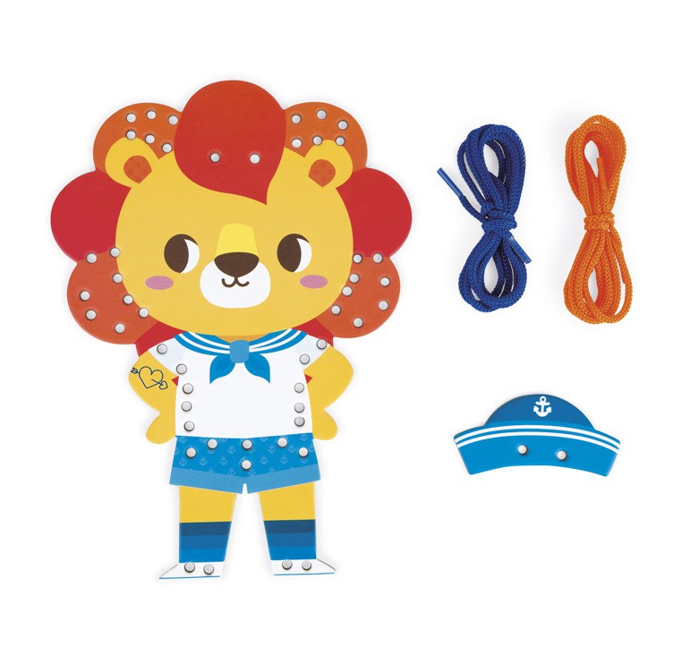 Janod, Sznurowanka Kolorowe zwierzątka