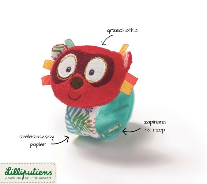 Lilliputiens Grzechotka na rękę Lemur Georges 0+