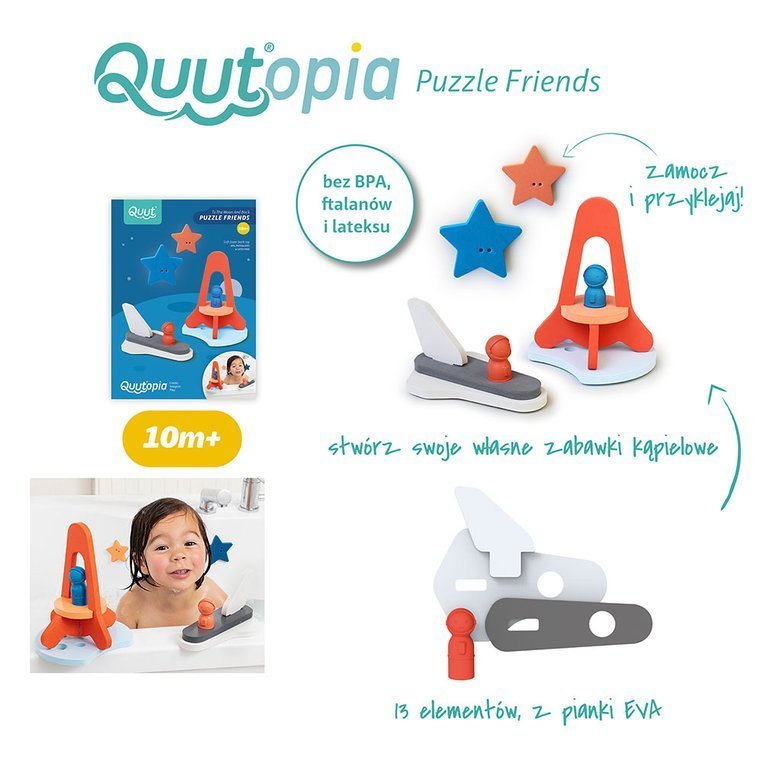 Quut Piankowe Puzzle 3D Quutopia - Wyprawa na Księżyc 10m+
