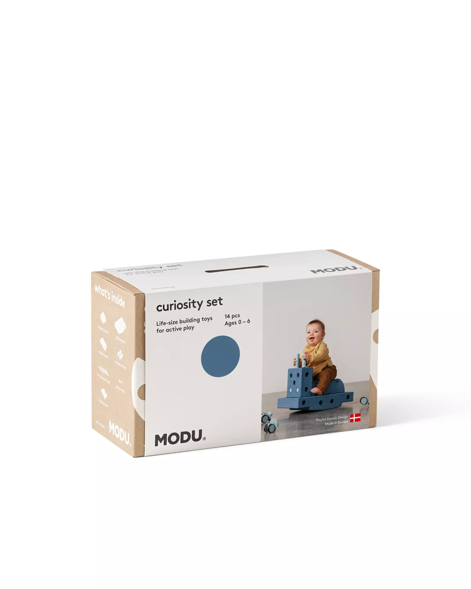 MODU Curiosity Set - Kreatywne Klocki Motoryczne, Niebieski 1+